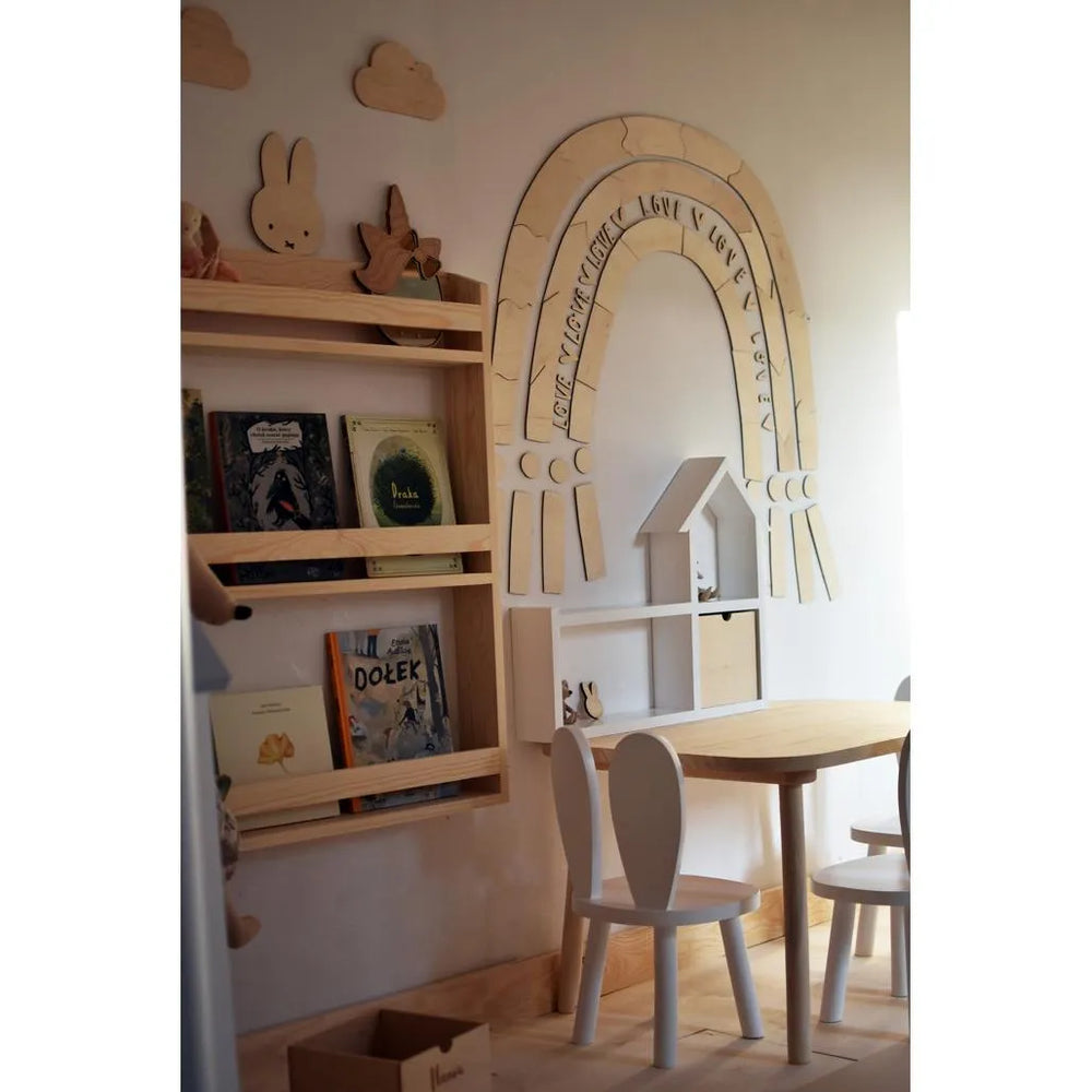 Arcoíris - Decoración de pared de madera tamaño XL - 145 cm x 150 cm - Pared - Recortar ahora