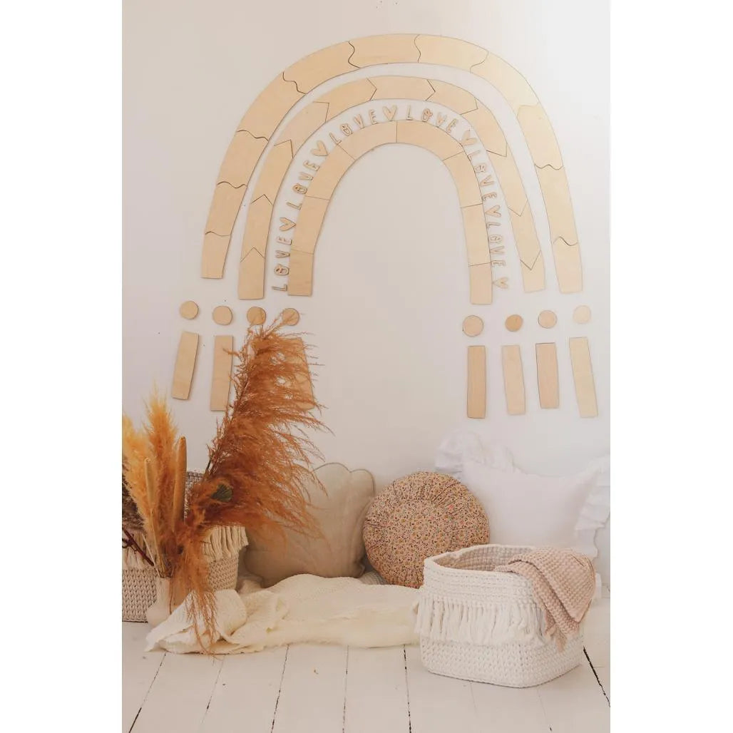 Arcoíris - Decoración de pared de madera tamaño XL - 145 cm x 150 cm - Pared - Recortar ahora