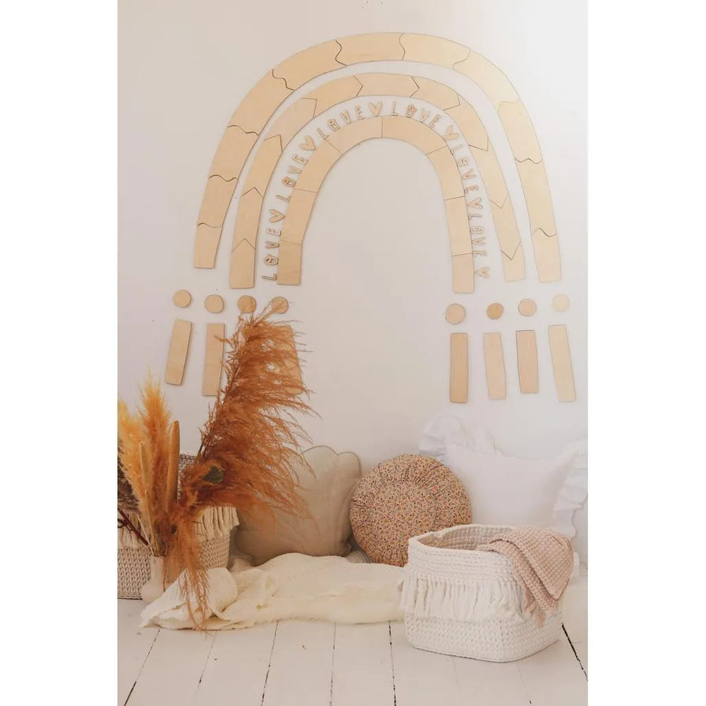 Arcoíris - Decoración de pared de madera tamaño XL - 145 cm x 150 cm - Pared - Recortar ahora