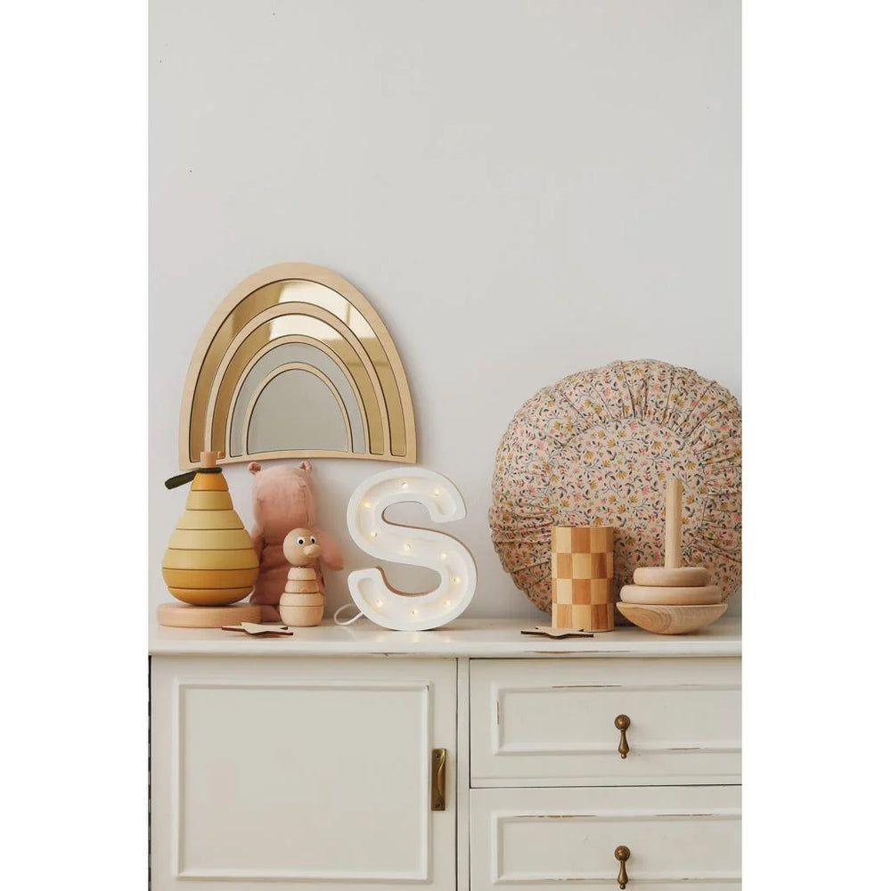 Espejo Arcoíris - Acrílico y Madera de Seguridad Apto para Niños - 29cmx25cm - Decoración de Pared - Cut It Now