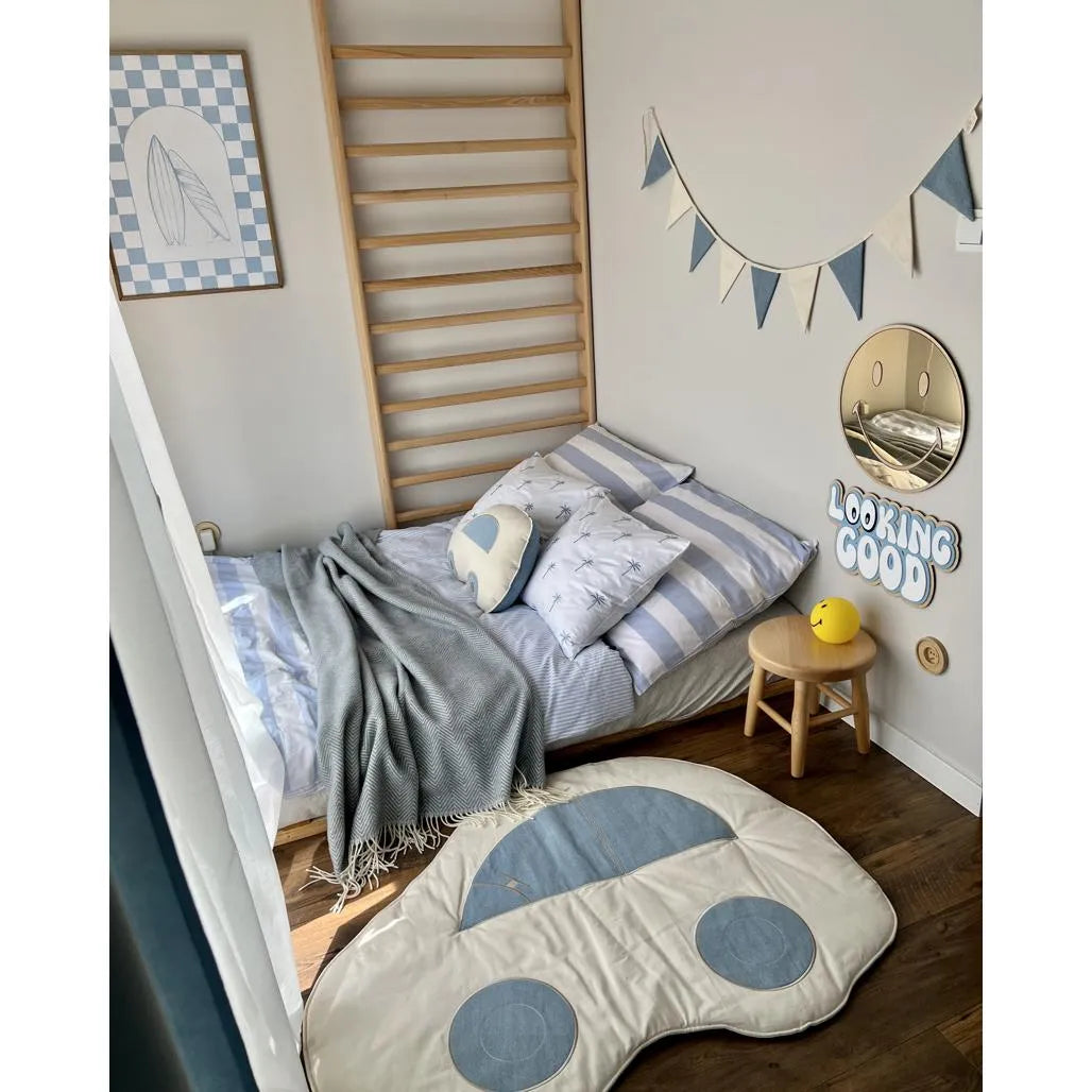 Emoji Mirror - Children's Safety Acrylic and Wooden - 40cmx40cm - Wall Decoration - Cut It Now