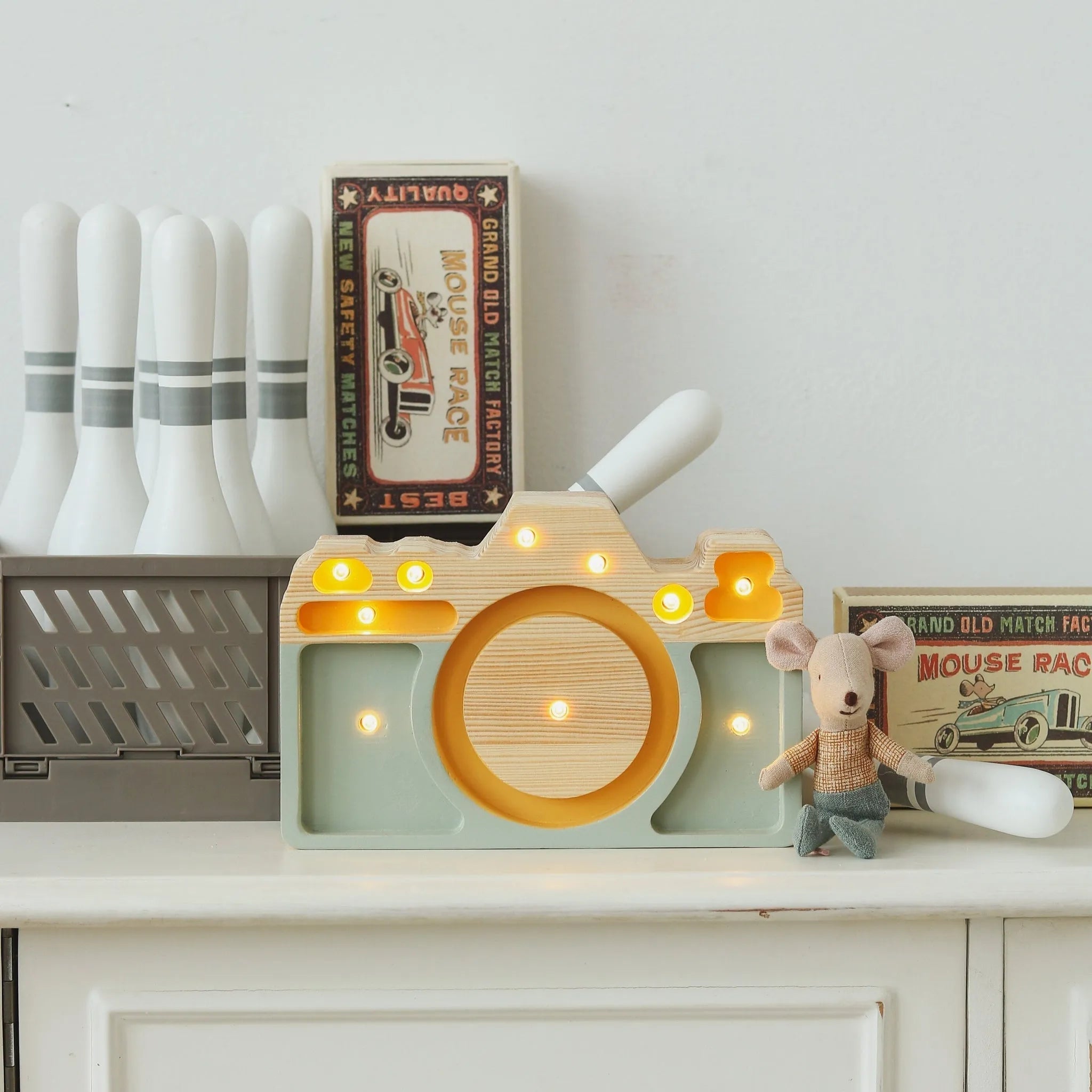 Camera Lamp Mini - Little Lights - Wooden Lamps