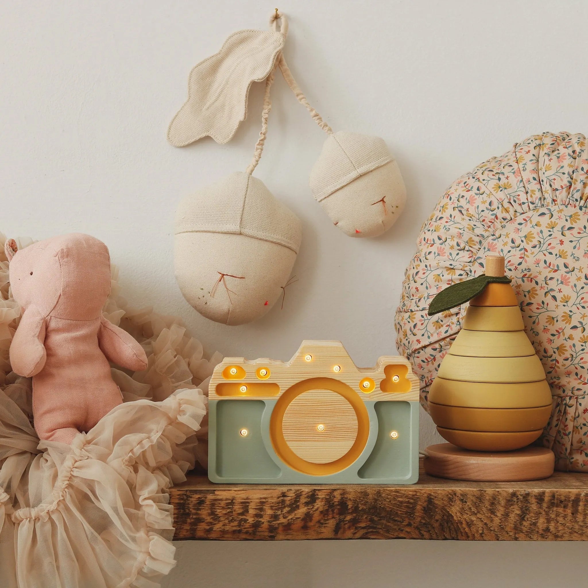 Camera Lamp Mini - Little Lights - Wooden Lamps