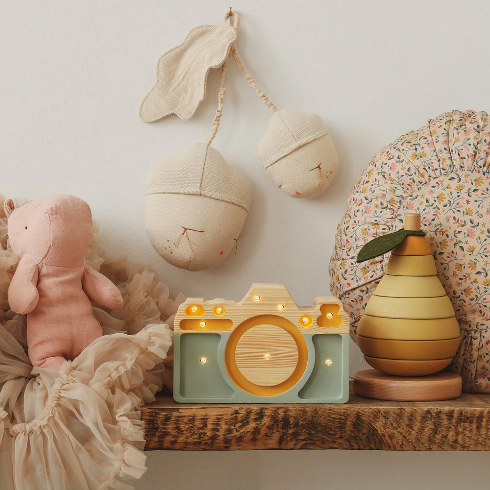 Camera Lamp Mini - Little Lights - Wooden Lamps