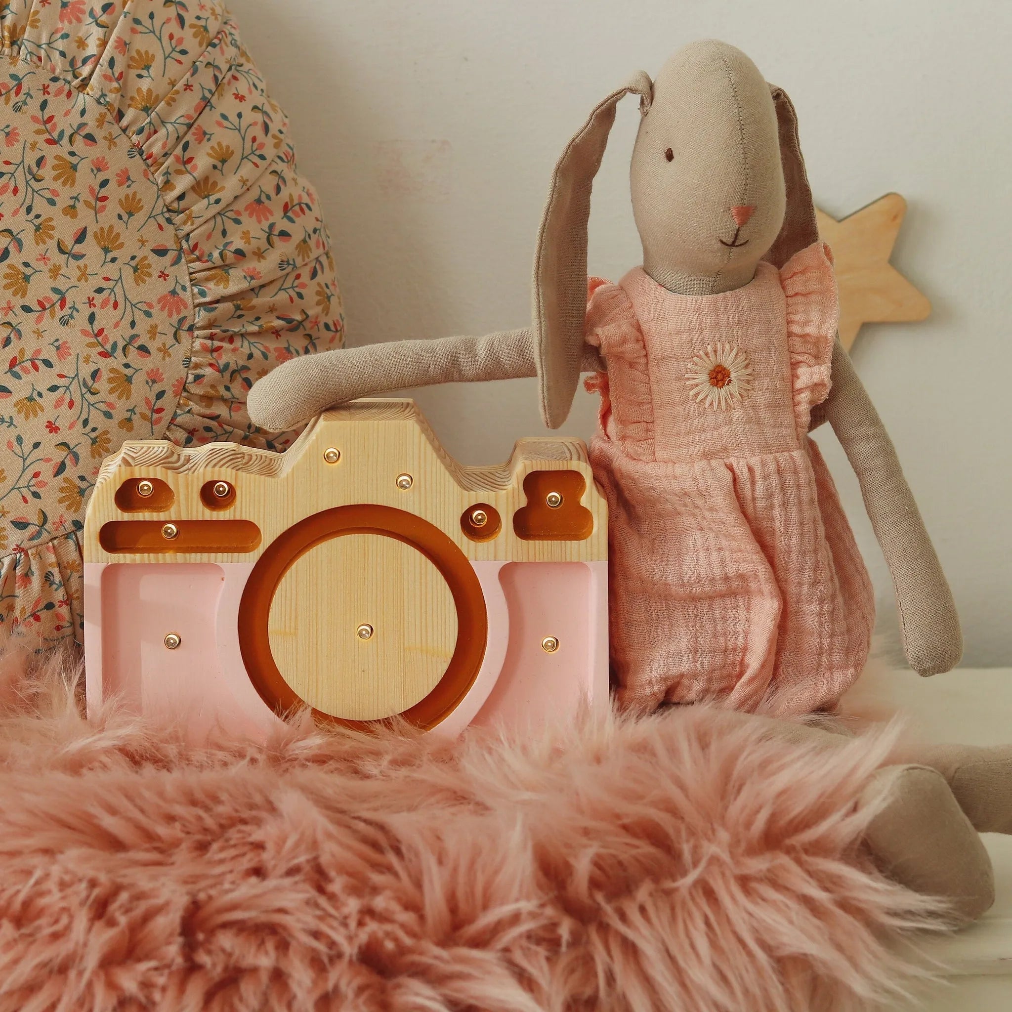 Camera Lamp Mini - Little Lights - Wooden Lamps