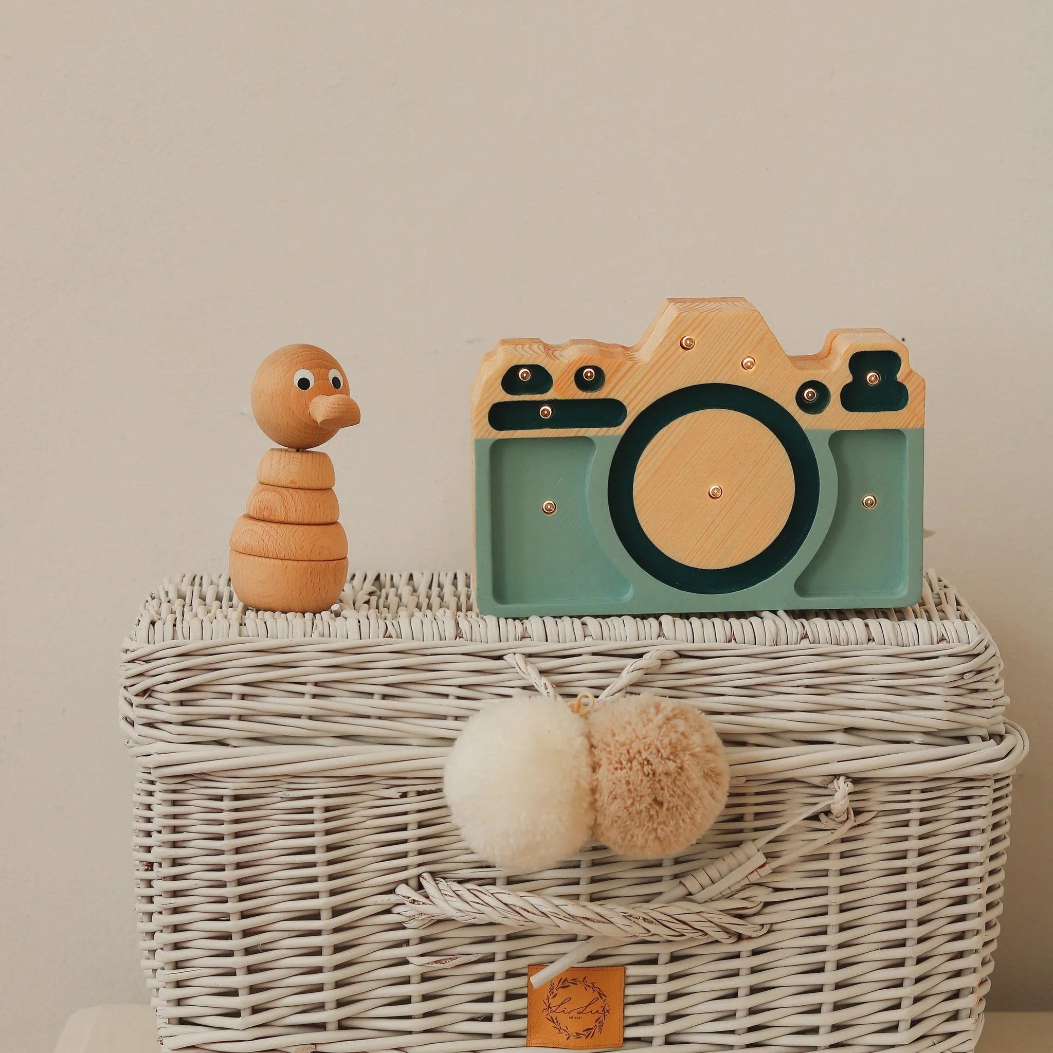 Camera Lamp Mini - Little Lights - Wooden Lamps