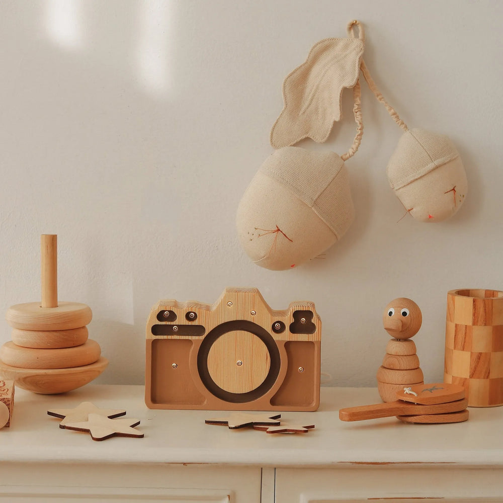 Camera Lamp Mini - Little Lights - Wooden Lamps