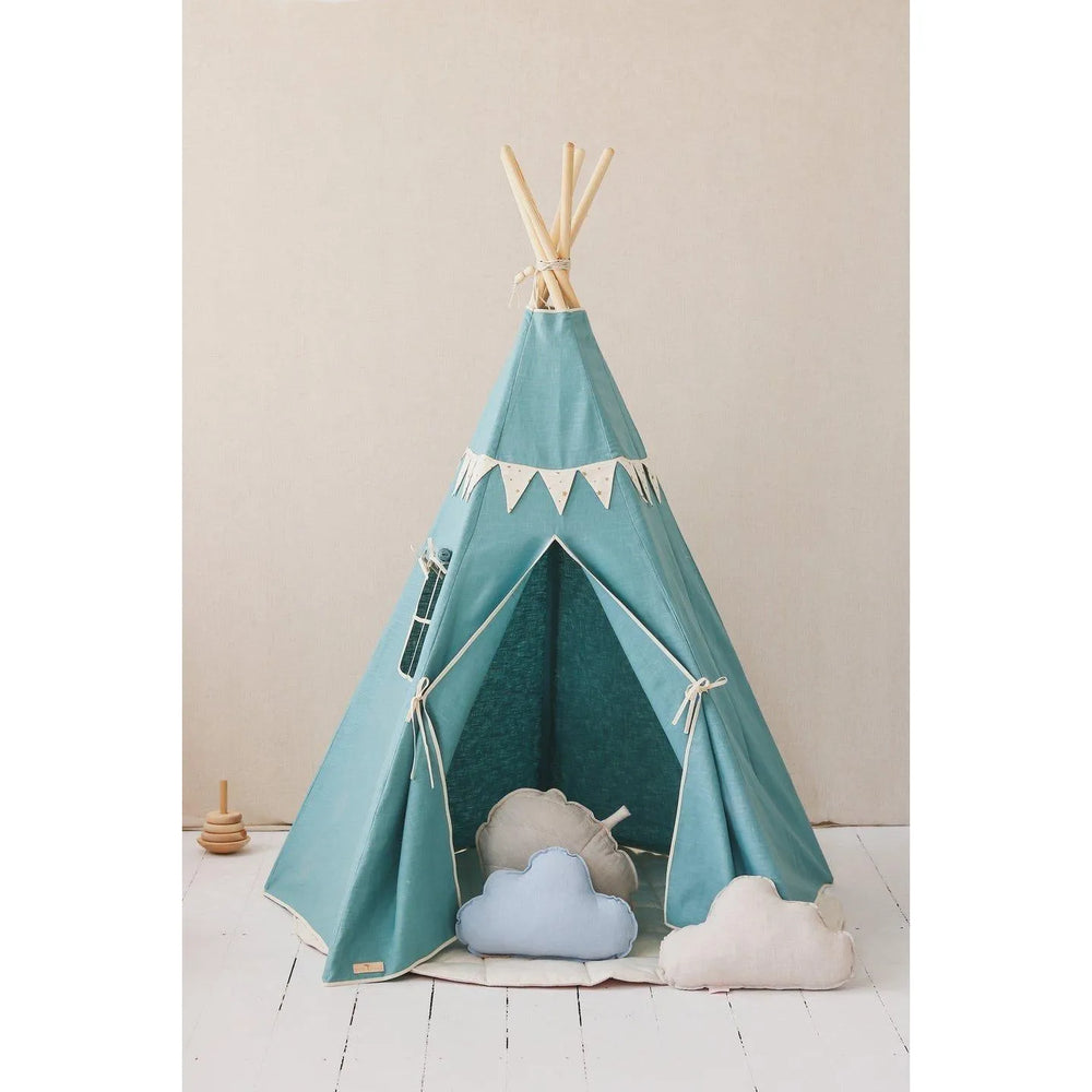 Teepee Stan se Soupravou Girlandy a Podložkou - Zlatá Hvězda - Moi Mili