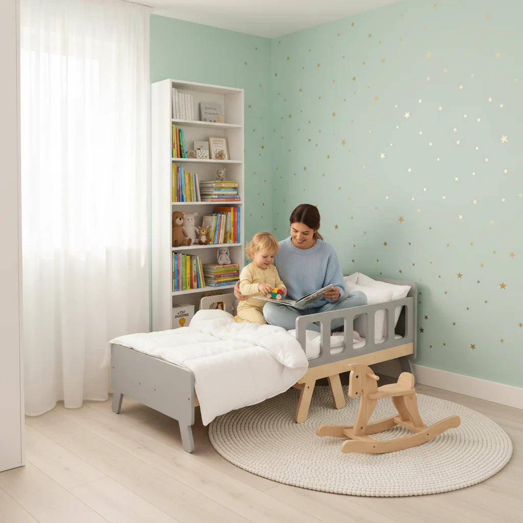 Children's bed with pull-out function