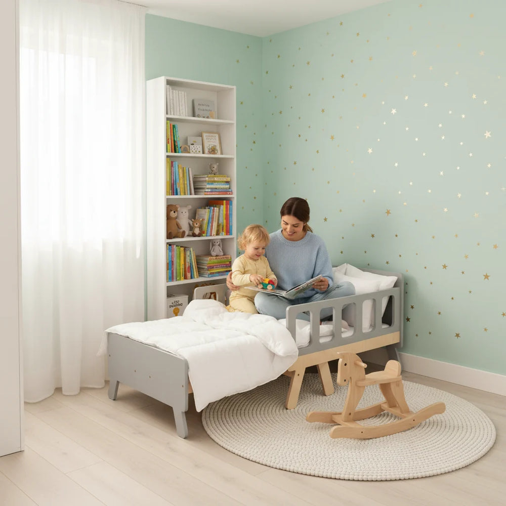 Children's bed with pull-out function