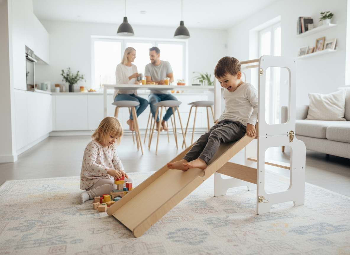 Creative Tower with blackboard – handcrafted kids’ furniture