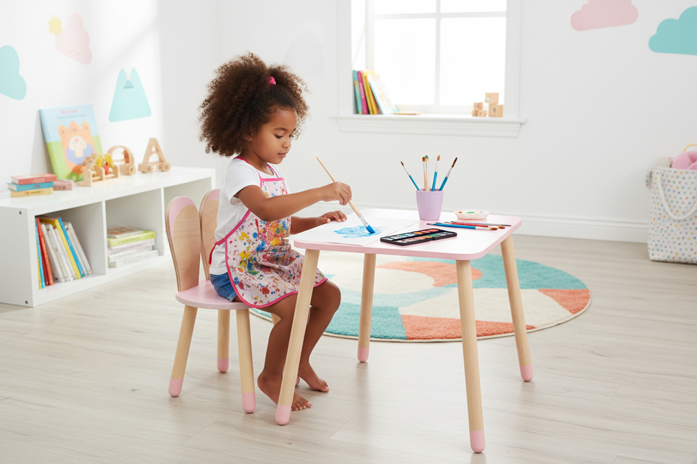 Toddler table bunny – handcrafted kids’ furniture