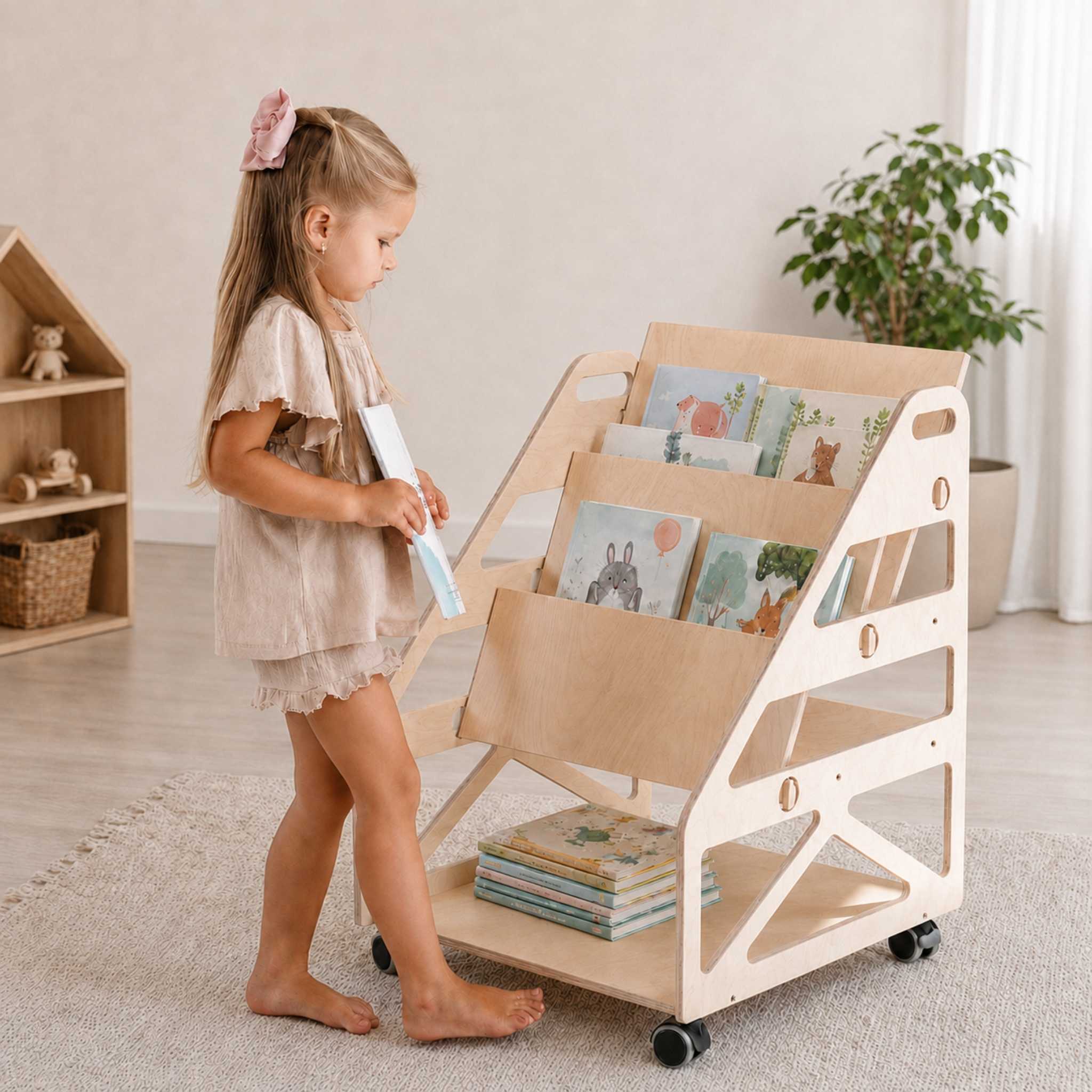 Leg&Go 3-i-1 reol på hjul