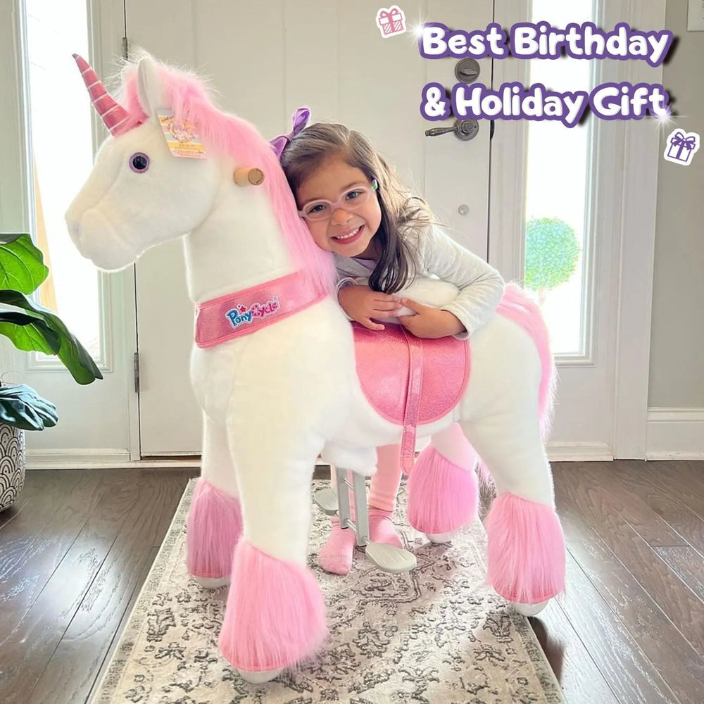 Riding Unicorn Model u - 3 To 5 Years - Pink - Ponycycle - Riding Ponies