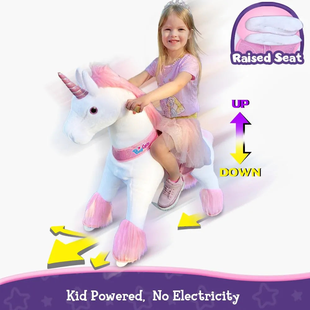 Riding Unicorn Model u - 3 To 5 Years - Pink - Ponycycle - Riding Ponies
