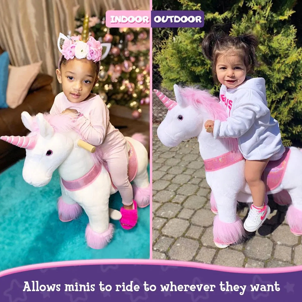 Riding Unicorn Model u - 3 To 5 Years - Pink - Ponycycle - Riding Ponies