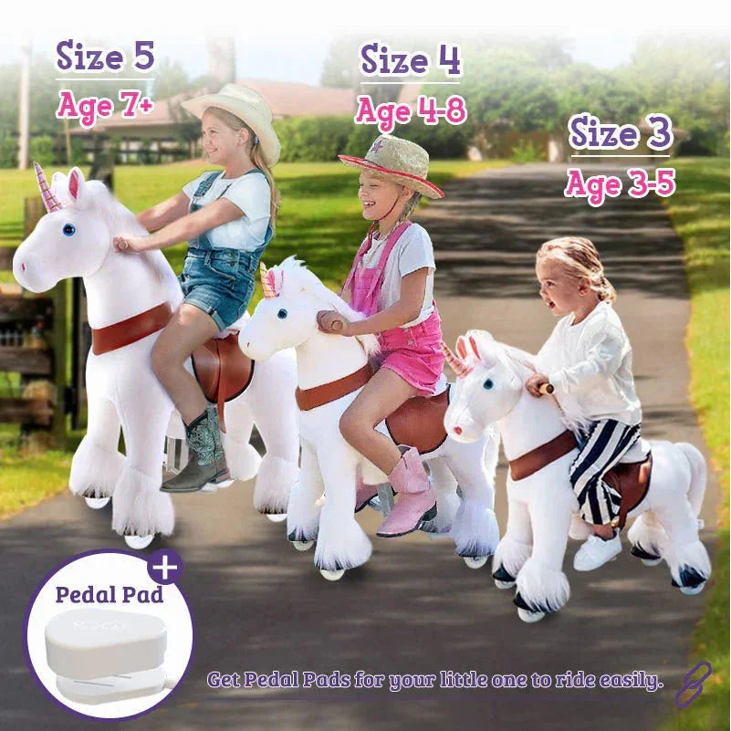 Jazdecký Jednorožec Model u - 4 - 7 Rokov - Biely - Jazdecké Koníky - Ponycycle