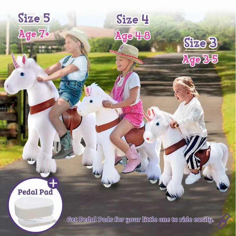 Riding Unicorn Model u - 4 to 8 Years - White - Ponycycle - Riding Horses