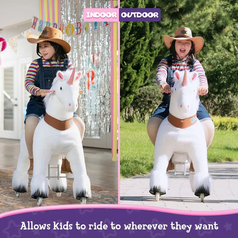 Unicornio Ecuestre Modelo u - a partir de 7 años - Blanco - Ponycycle - Caballos Ecuestres