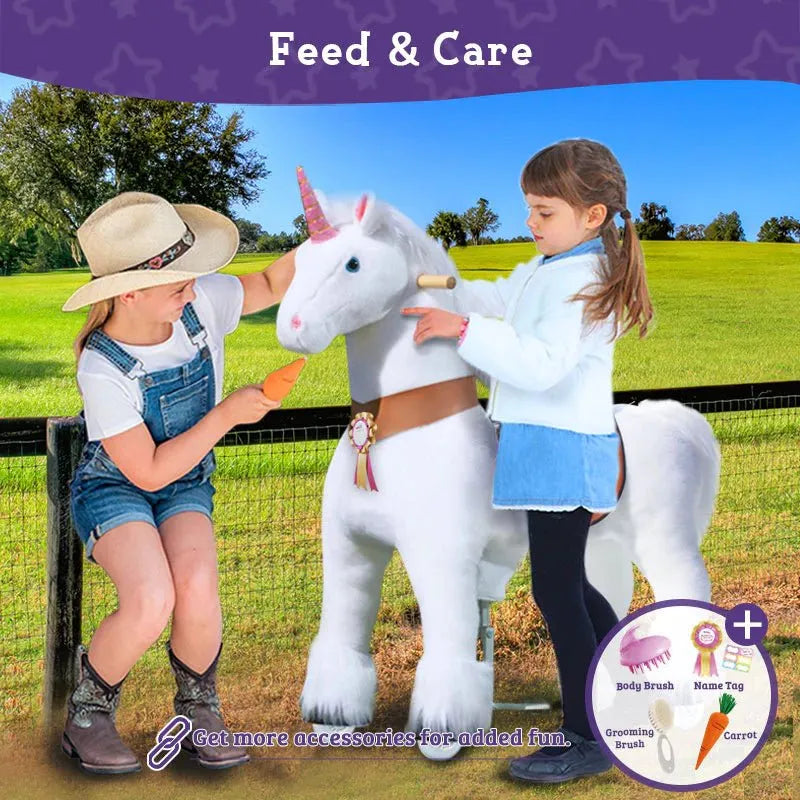 Unicornio Ecuestre Modelo u - a partir de 7 años - Blanco - Ponycycle - Caballos Ecuestres