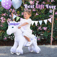 Riding Unicorn Model x - 4 To 8 Years - Purple - Ponycycle - Riding Ponies