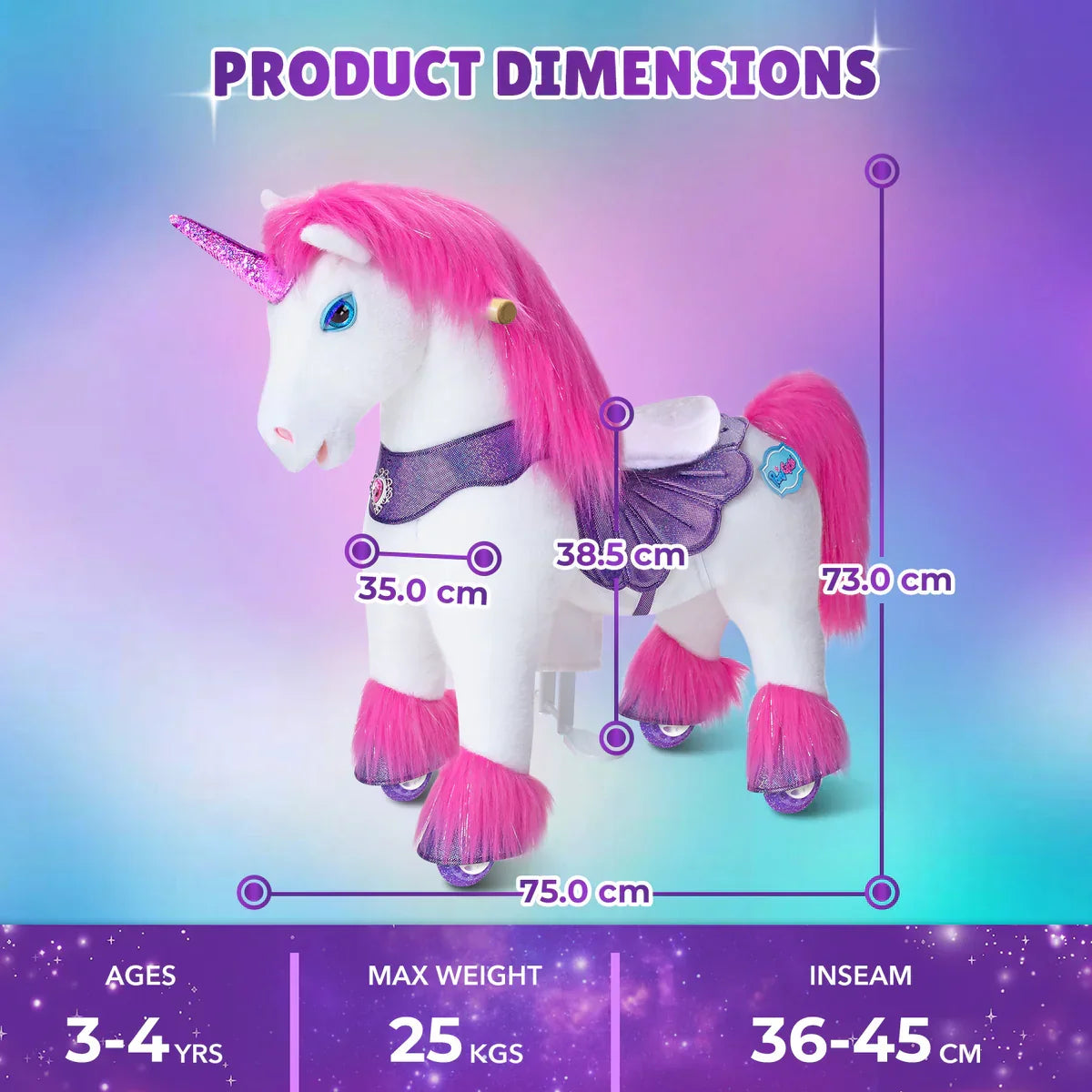 Jazdecký Jednorožec - Ružový - Model y - Jazdecké Koníky - Ponycycle
