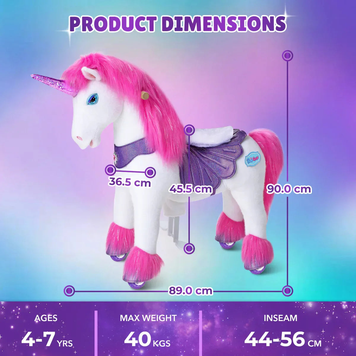 Jazdecký Jednorožec - Ružový - Model y - Jazdecké Koníky - Ponycycle