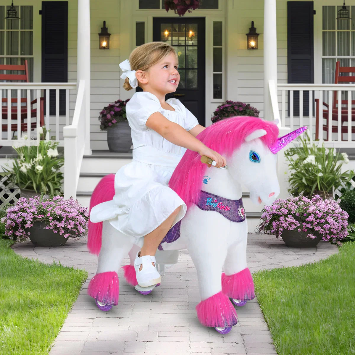 Jazdecký Jednorožec - Ružový - Model y - Jazdecké Koníky - Ponycycle
