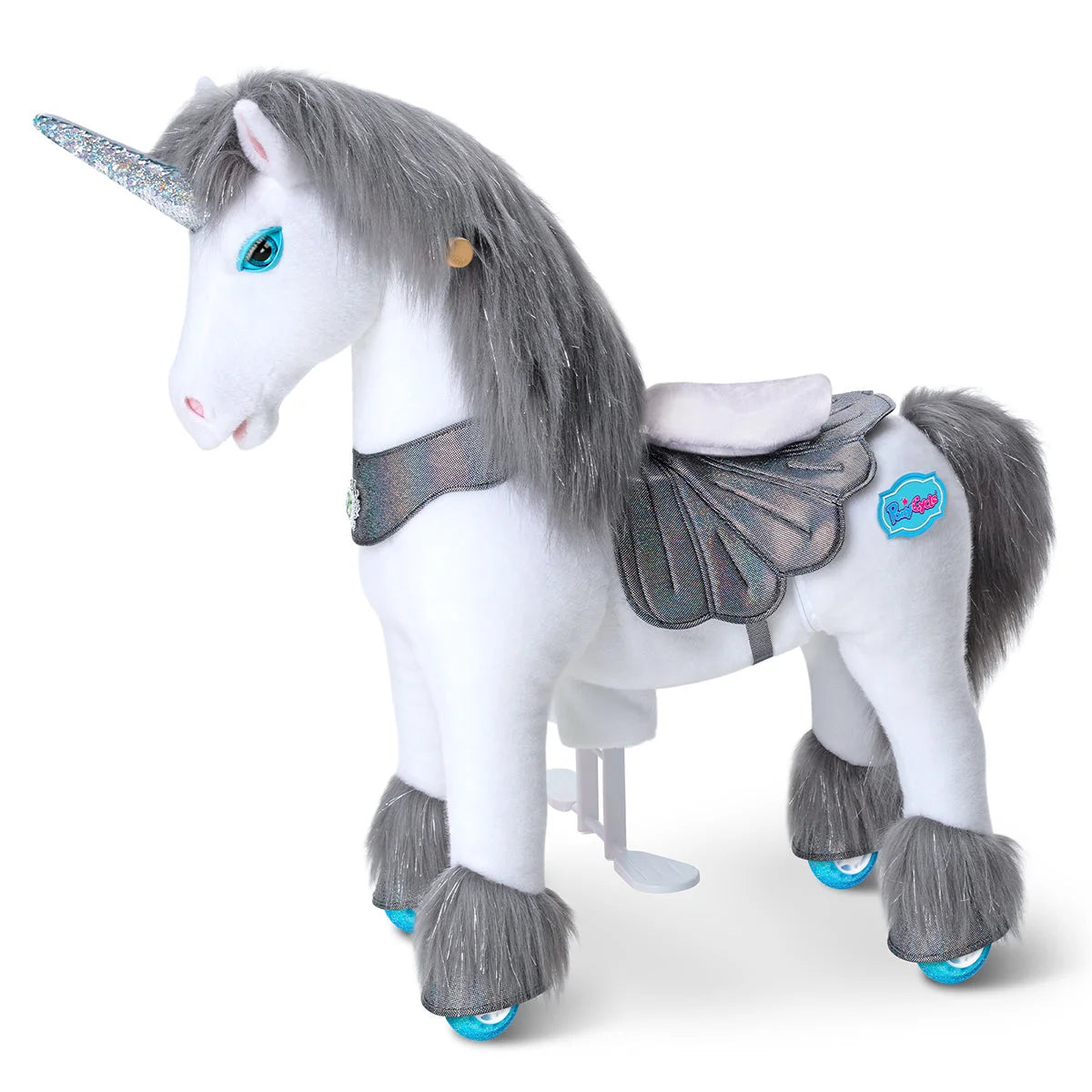 Jazdecký Jednorožec - Sivý - Model y - Jazdecké Koníky - Ponycycle
