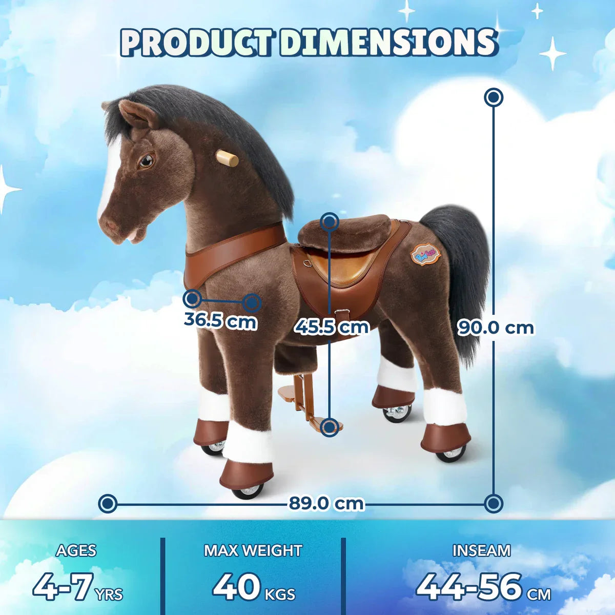 Jazdecký Koník - čokoládovo Hnedý - Model y - Jazdecké Koníky - Ponycycle