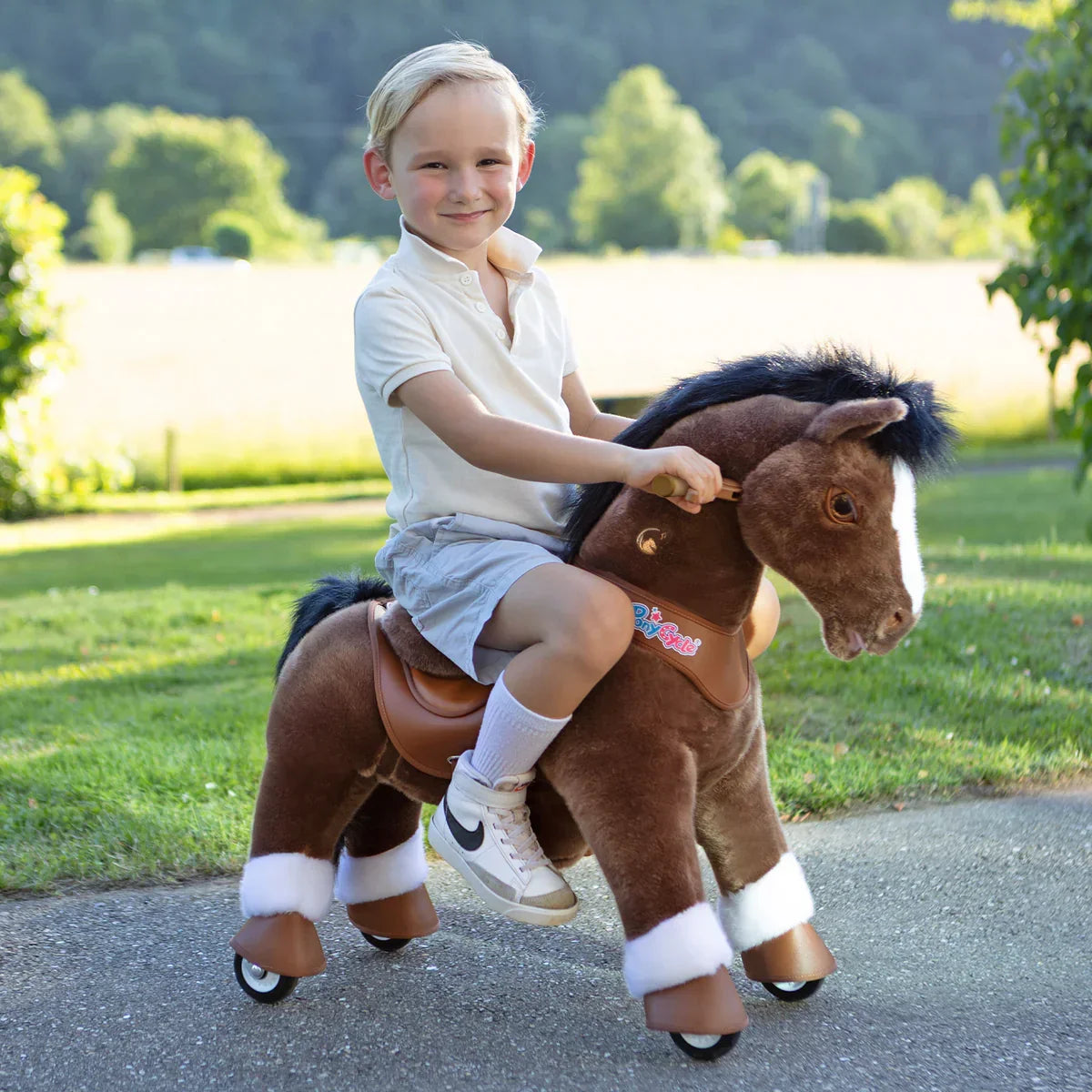 Jazdecký Koník - čokoládovo Hnedý - Model y - Jazdecké Koníky - Ponycycle