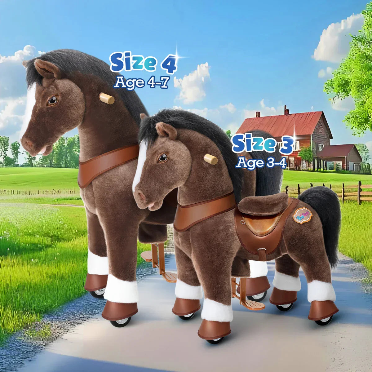 Jazdecký Koník - čokoládovo Hnedý - Model y - Jazdecké Koníky - Ponycycle