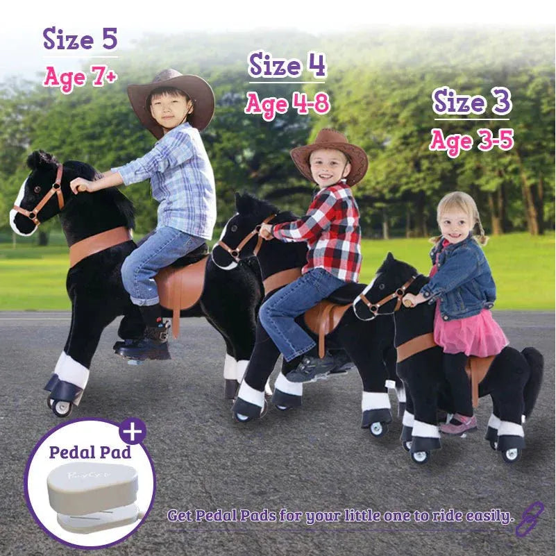 Riding Horse Model u - 3 to 5 Years - black - Ponycycle - Riding Horses