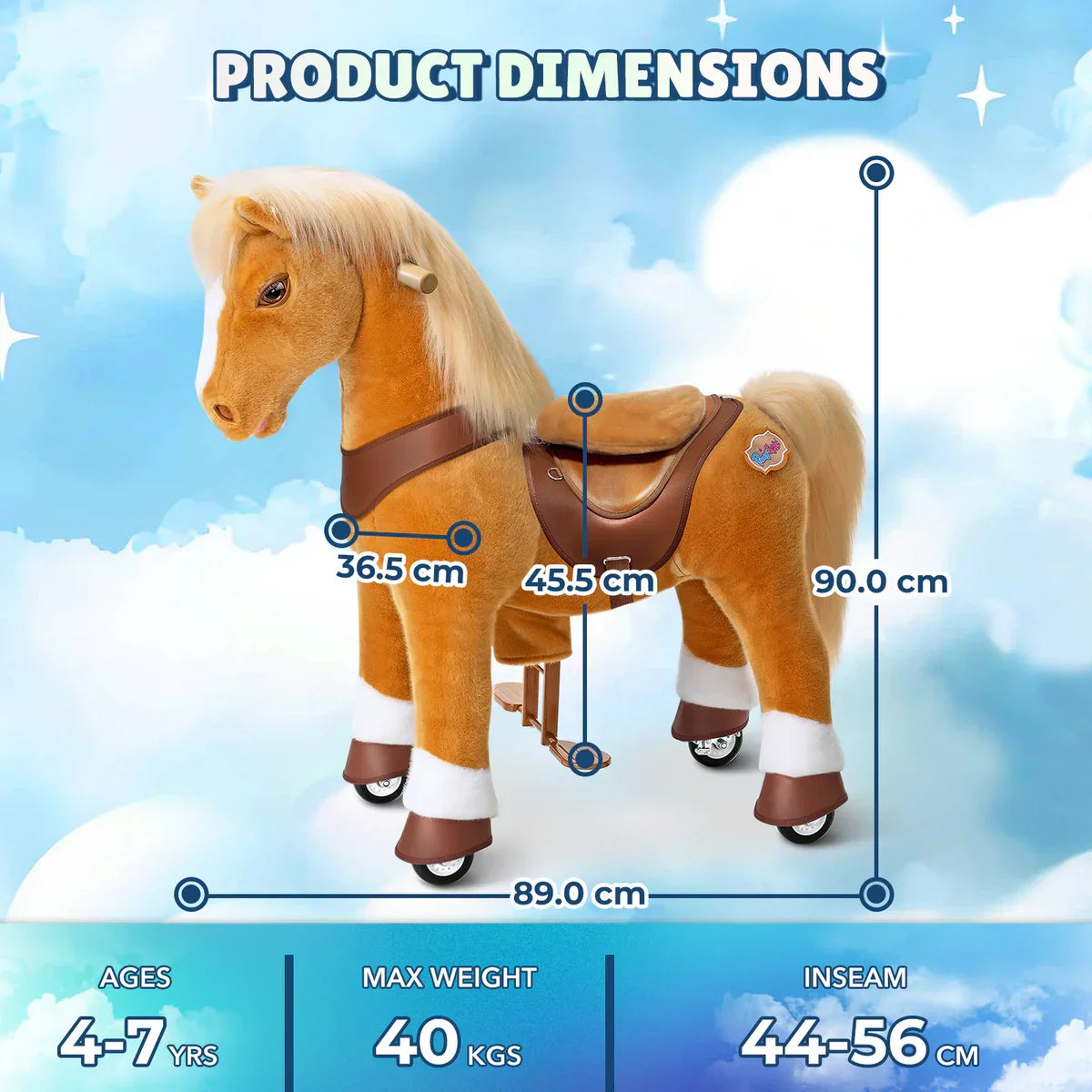Jazdecký Koník - Svetlohnedý - Model y - Jazdecké Koníky - Ponycycle