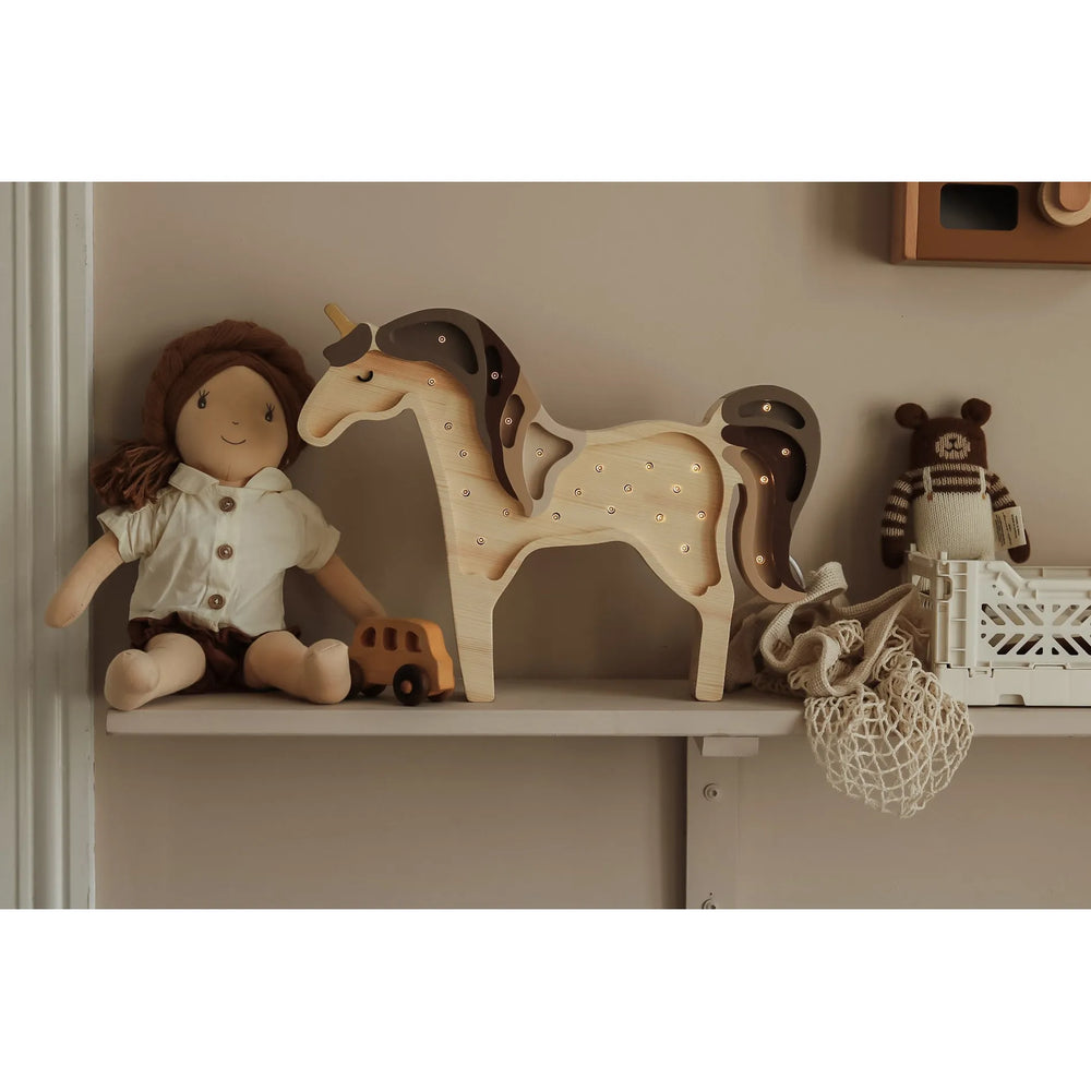 Jednorožec Lampa - Drevené Lampy - Little Lights