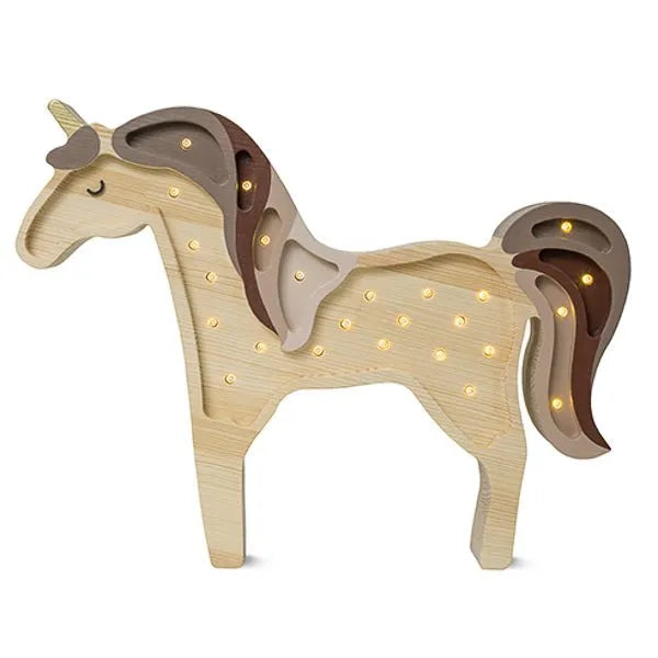 Jednorožec Lampa - Drevené Lampy - Little Lights