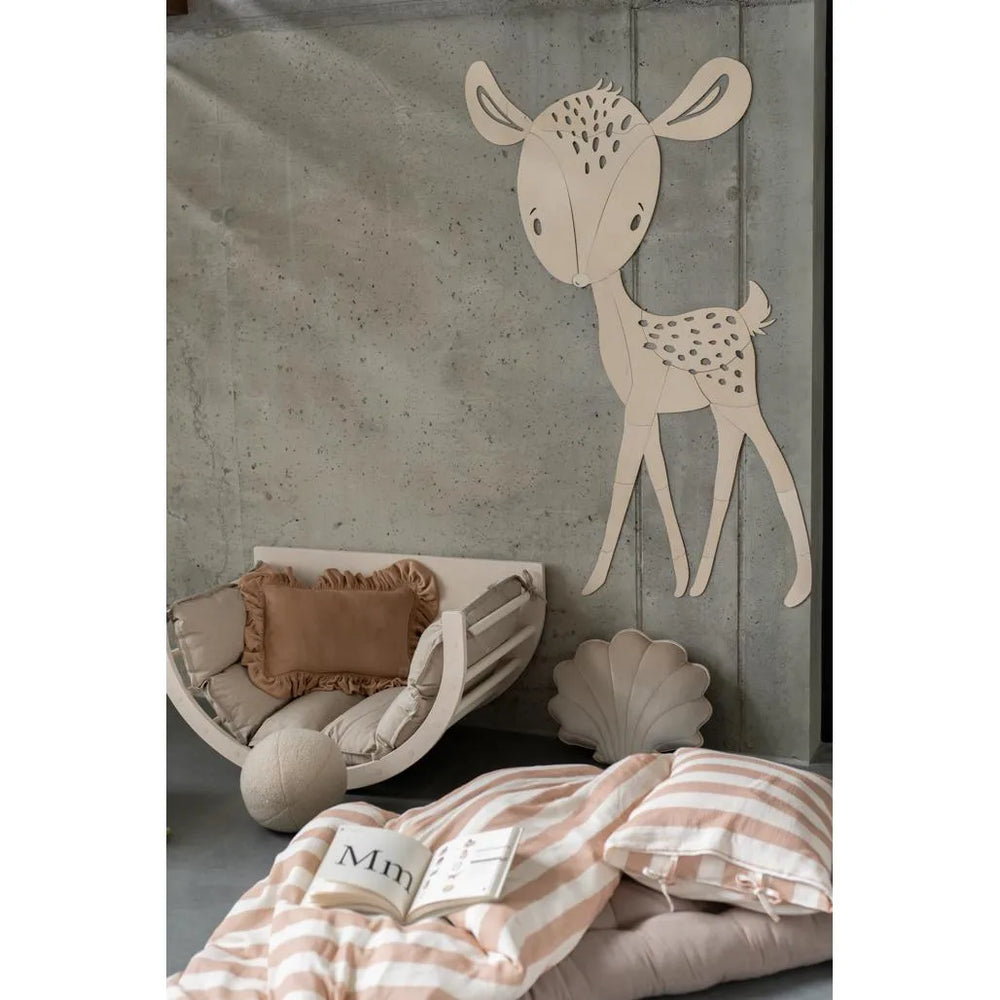 Cerf - Décoration murale en bois de la collection Animaux de la forêt Taille m - 140cmx78cm - Mur - À découper maintenant