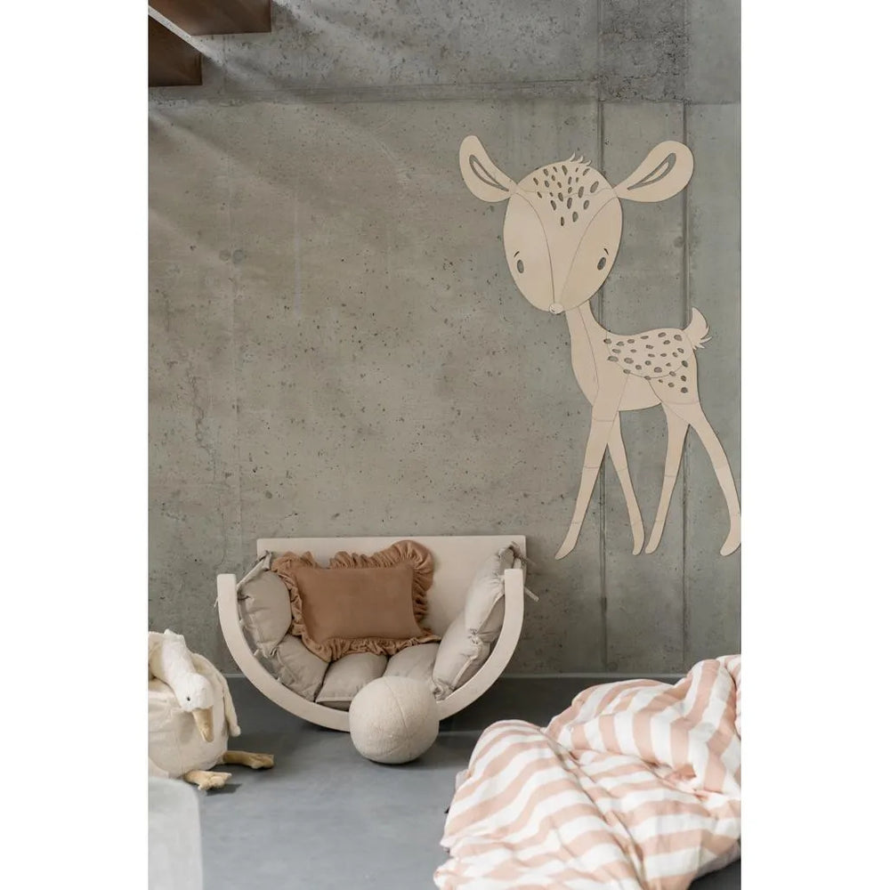 Cerf - Décoration murale en bois de la collection Animaux de la forêt Taille m - 140cmx78cm - Mur - À découper maintenant