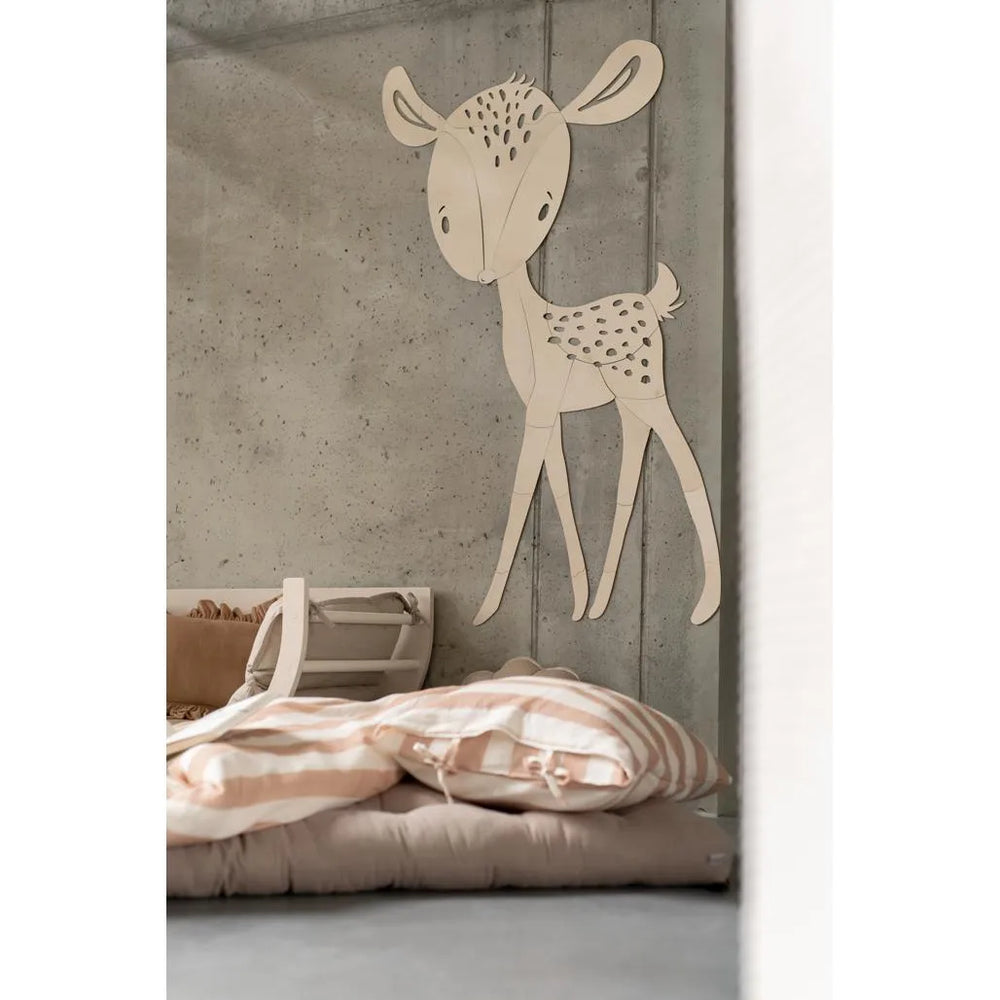 Cerf - Décoration murale en bois de la collection Animaux de la forêt Taille m - 140cmx78cm - Mur - À découper maintenant