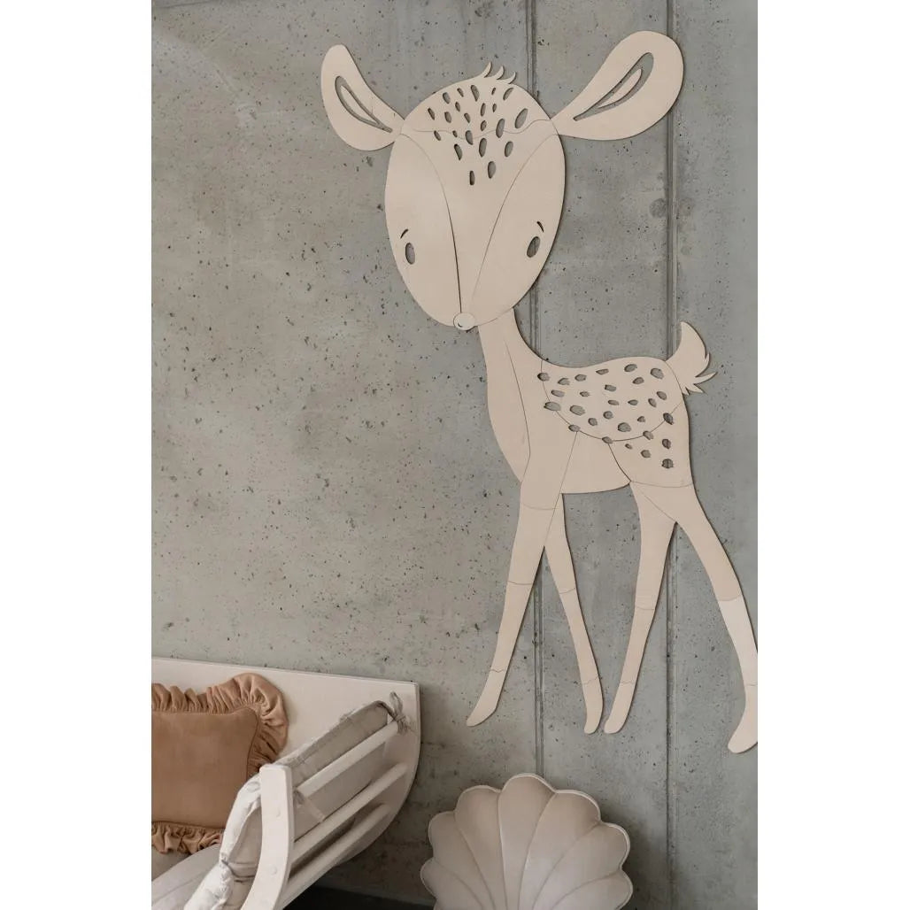 Deer - Wooden Wall Decoration from the Forest Animals Collection Xl - 160cmx89cm - Wall - Cut It Now