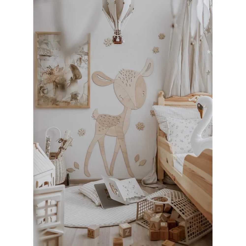 Deer - Wooden Wall Decoration from the Forest Animals Collection Xl - 160cmx89cm - Wall - Cut It Now