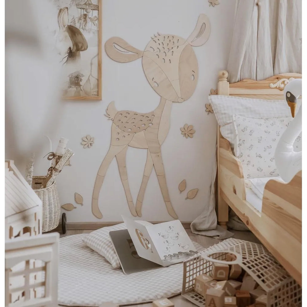 Deer - Wooden Wall Decoration from the Forest Animals Collection Xl - 160cmx89cm - Wall - Cut It Now