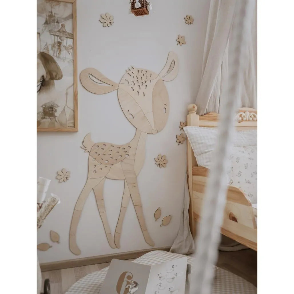 Deer - Wooden Wall Decoration from the Forest Animals Collection Xl - 160cmx89cm - Wall - Cut It Now