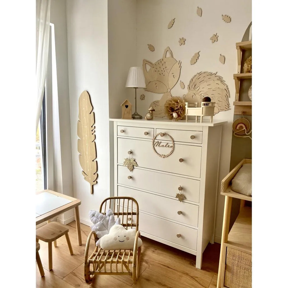 Erizo - Decoración de pared de madera de la colección Animales del Bosque m - 45cmx46cm - Pared - Recortar ahora