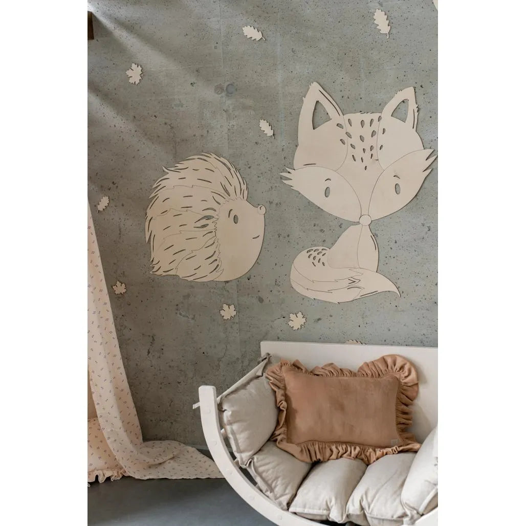 Erizo - Decoración de pared de madera de la colección Animales del Bosque m - 45cmx46cm - Pared - Recortar ahora