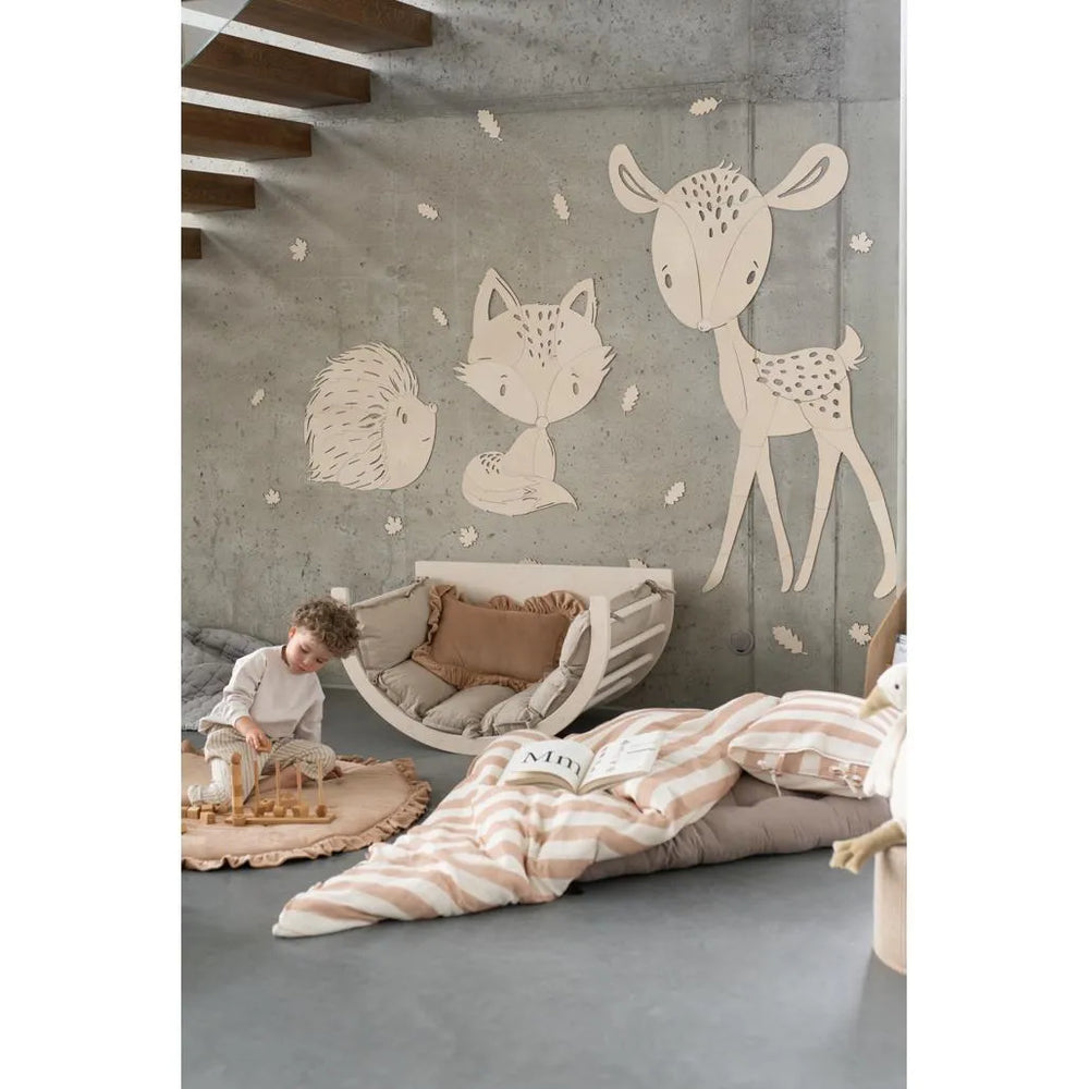 Erizo - Decoración de pared de madera de la colección Animales del Bosque XL - 57cmx56cm - Pared - Recortar ahora