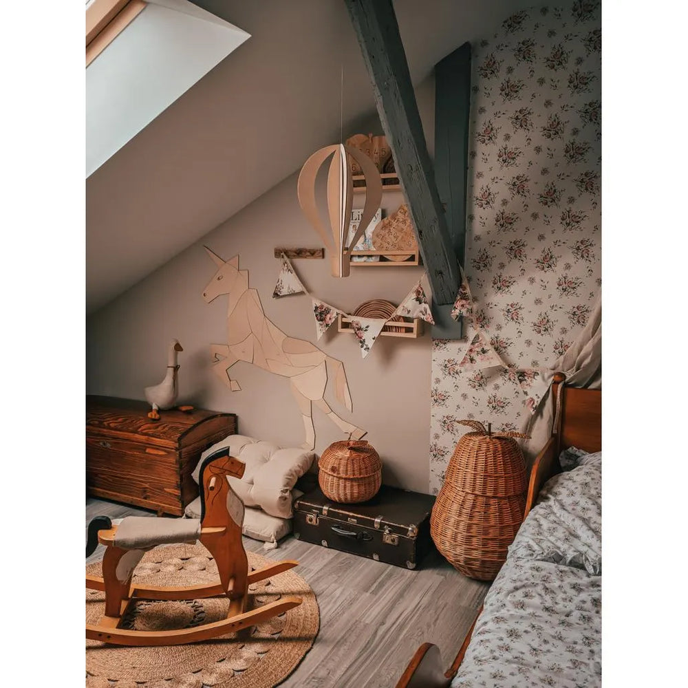 Cavallo - Unicorno - Decorazione da parete in legno - Taglia S - 65 cm x 75 cm - Parete - Taglialo ora