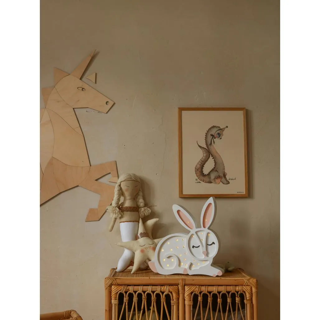 Cavallo - Unicorno - Decorazione da parete in legno - Taglia S - 65 cm x 75 cm - Parete - Taglialo ora