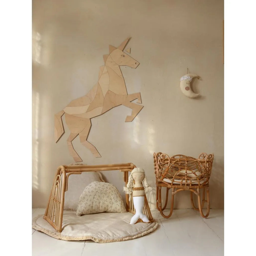 Cavallo - Unicorno - Decorazione da parete in legno - Taglia m - 93cmx110cm - Parete - Taglialo ora