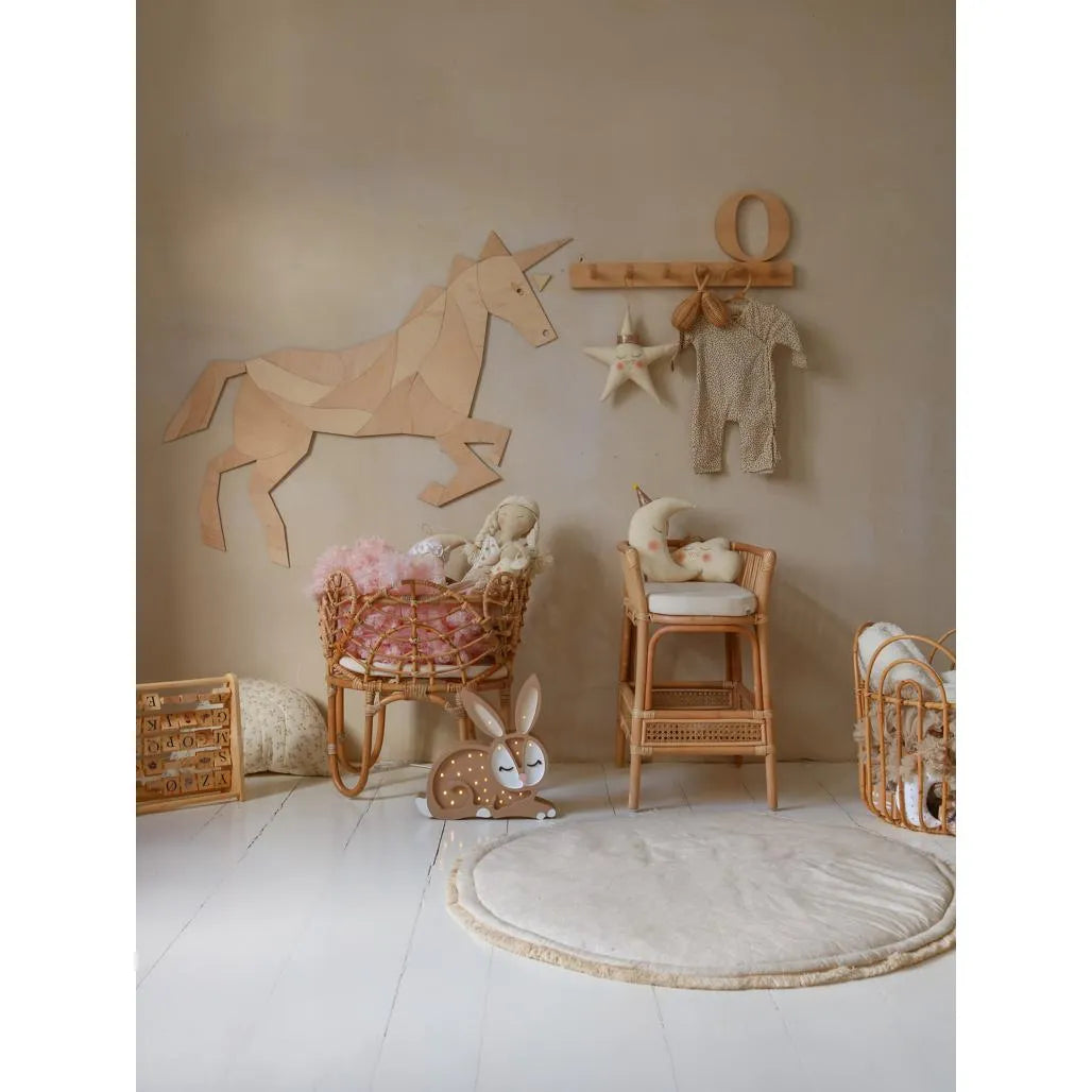 Cavallo - Unicorno - Decorazione da parete in legno - Taglia m - 93cmx110cm - Parete - Taglialo ora